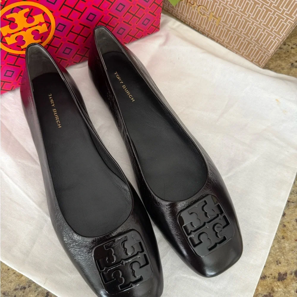 New tory burch Georgia Ballet in Perfect Black - Picture 1 of 10